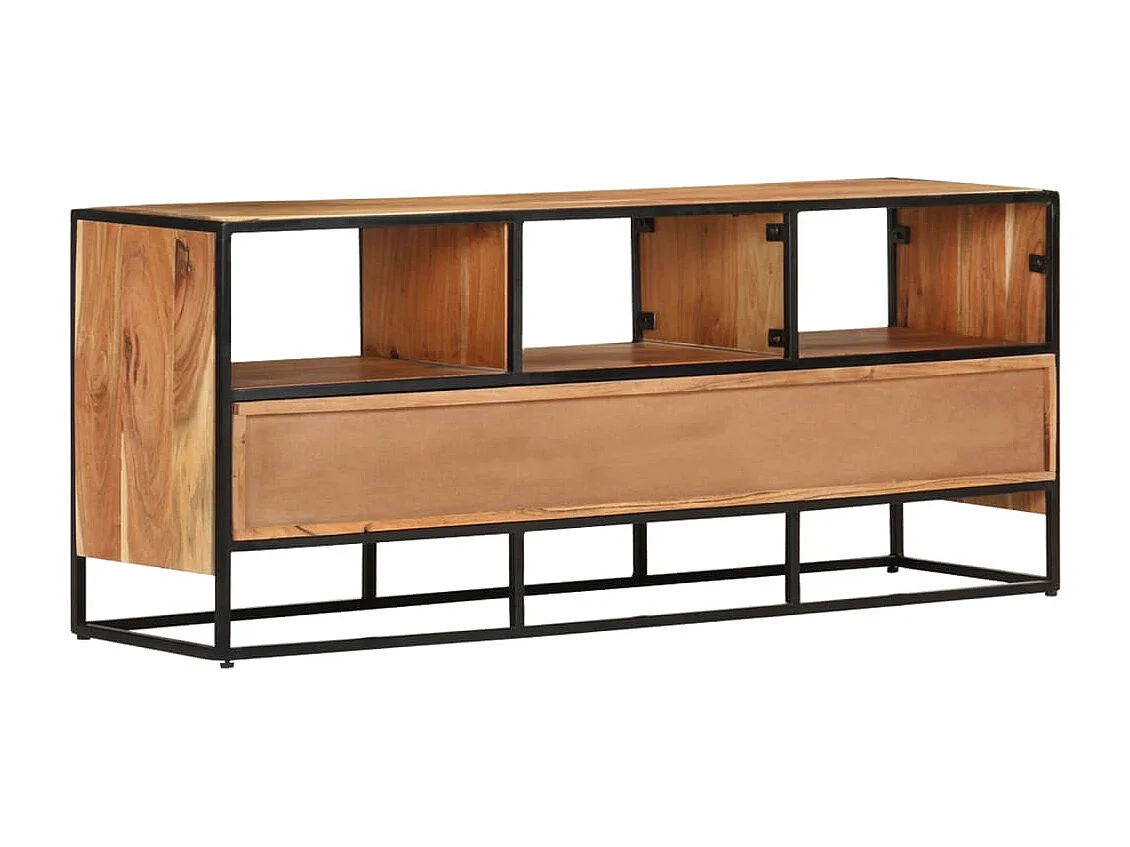 Meuble TV 110x30x45 Bois d'acacia massif 2