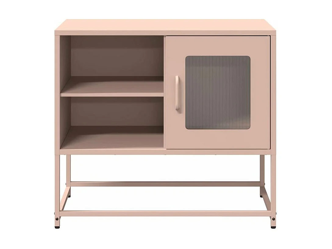 Meuble TV rose 68x39x60,5 acier