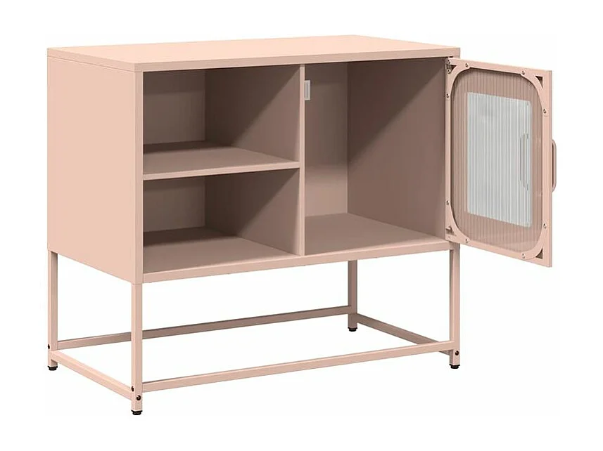 Meuble TV rose 68x39x60,5 acier