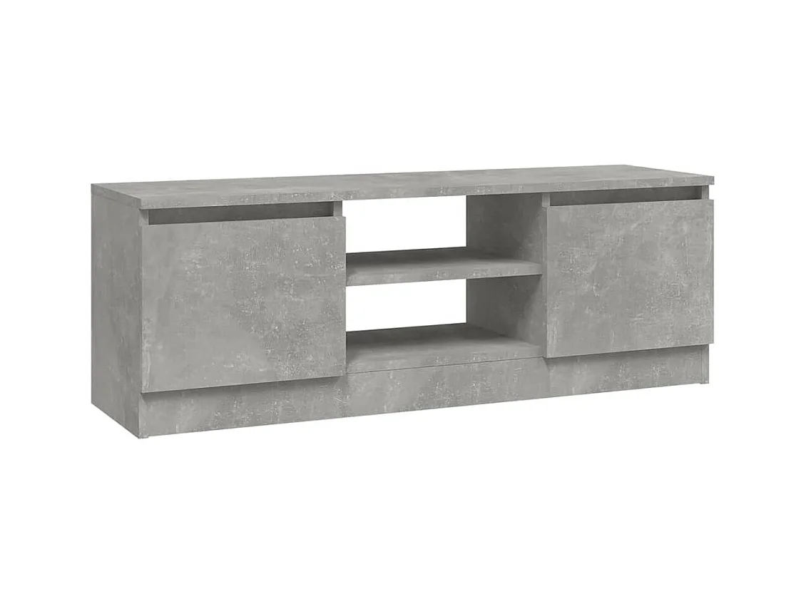 Meuble TV avec porte Gris béton 102x30x36