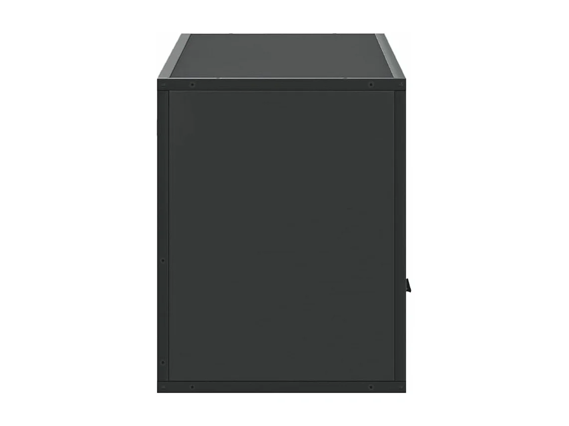 Meuble TV noir 100x31x39,5 bois d'ingénierie et métal