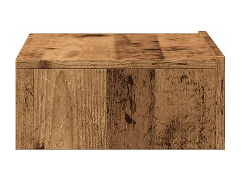 Meuble TV avec éclairage LED vieux bois 60x35x15,5