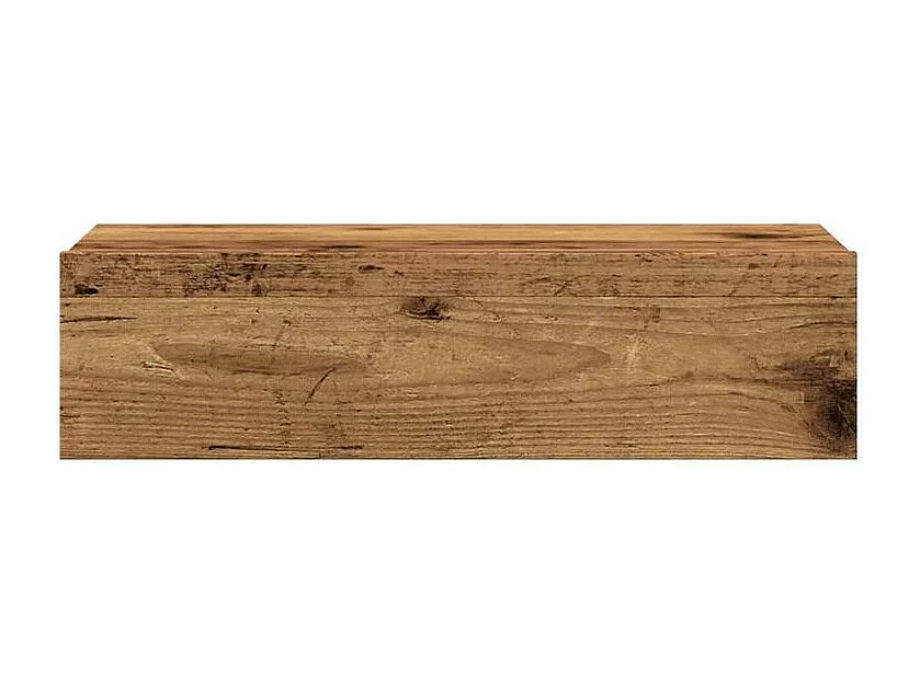 Meuble TV avec éclairage LED vieux bois 60x35x15,5