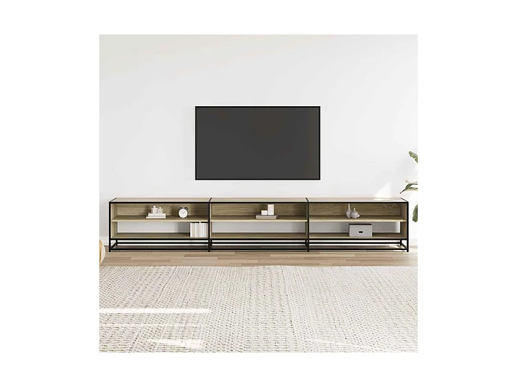 Meuble TV chêne sonoma 270x40x46 bois d'ingénierie