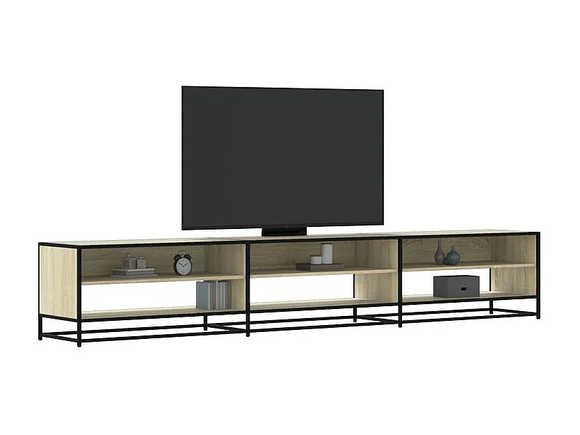 Meuble TV chêne sonoma 270x40x46 bois d'ingénierie