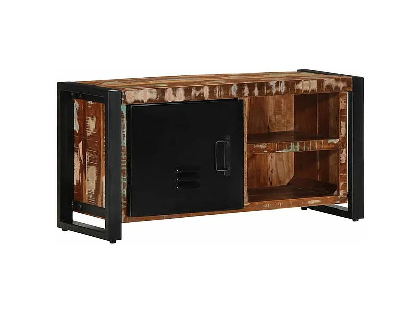 Meuble TV 80x30x40 bois de récupération massif