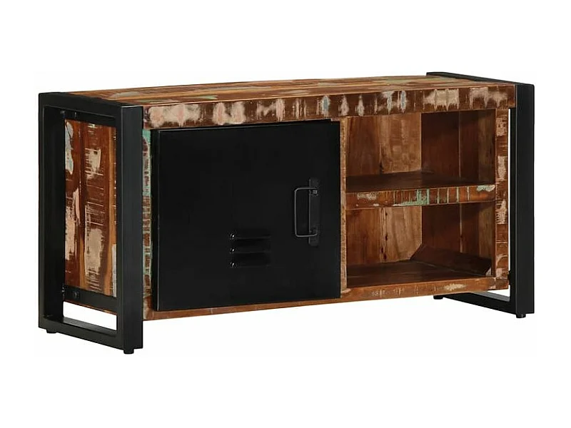 Meuble TV 80x30x40 bois de récupération massif