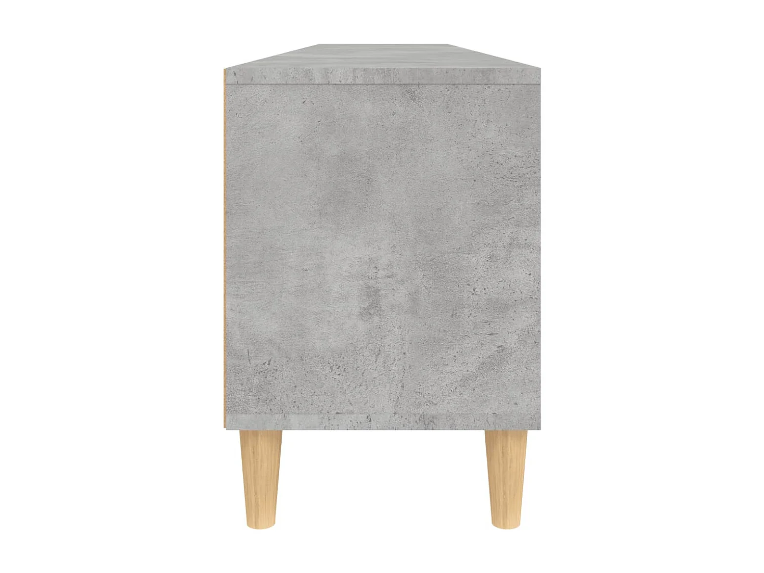 Meuble TV gris béton 150x30x44,5 bois d'ingénierie