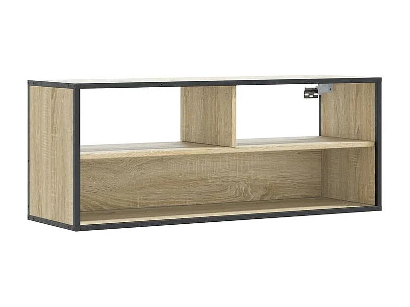 Meuble TV chêne sonoma 100x31x39,5 bois d'ingénierie et métal