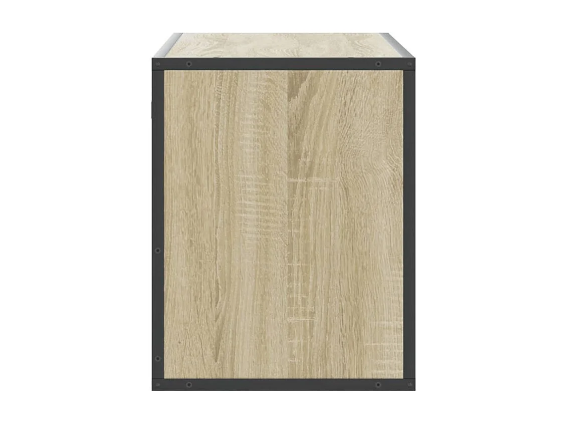 Meuble TV chêne sonoma 100x31x39,5 bois d'ingénierie et métal