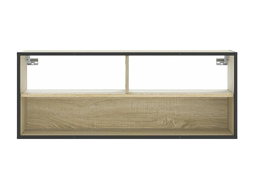 Meuble TV chêne sonoma 100x31x39,5 bois d'ingénierie et métal
