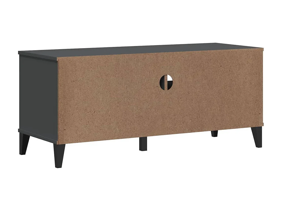 Meuble TV VIKEN gris anthracite bois de pin solide