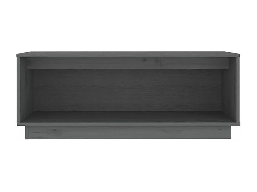 Meuble TV Gris 90x35x35 Bois de pin massif