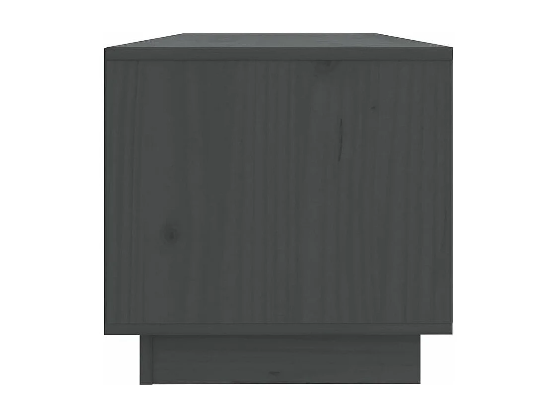 Meuble TV Gris 90x35x35 Bois de pin massif