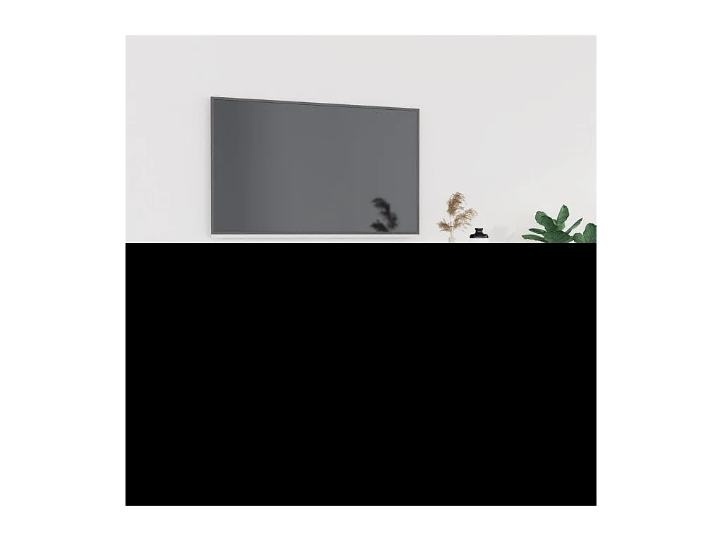 Meuble TV gris béton 102x35x45 bois d'ingénierie