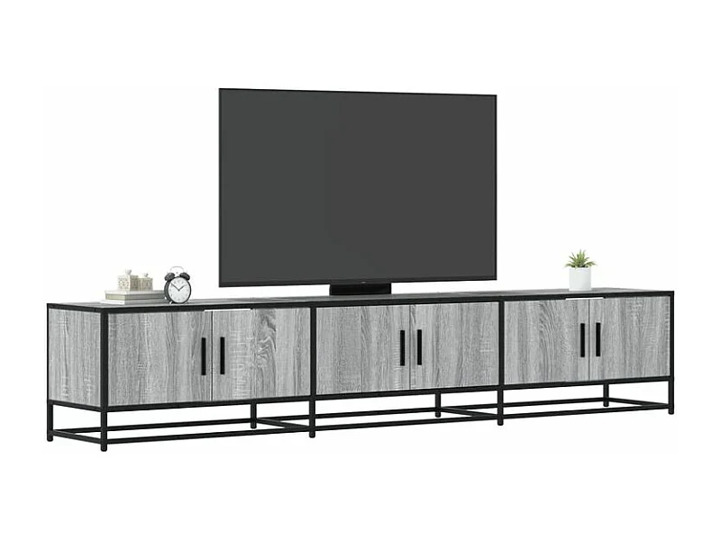 Meuble TV sonoma gris 210x35x41 bois d'ingénierie