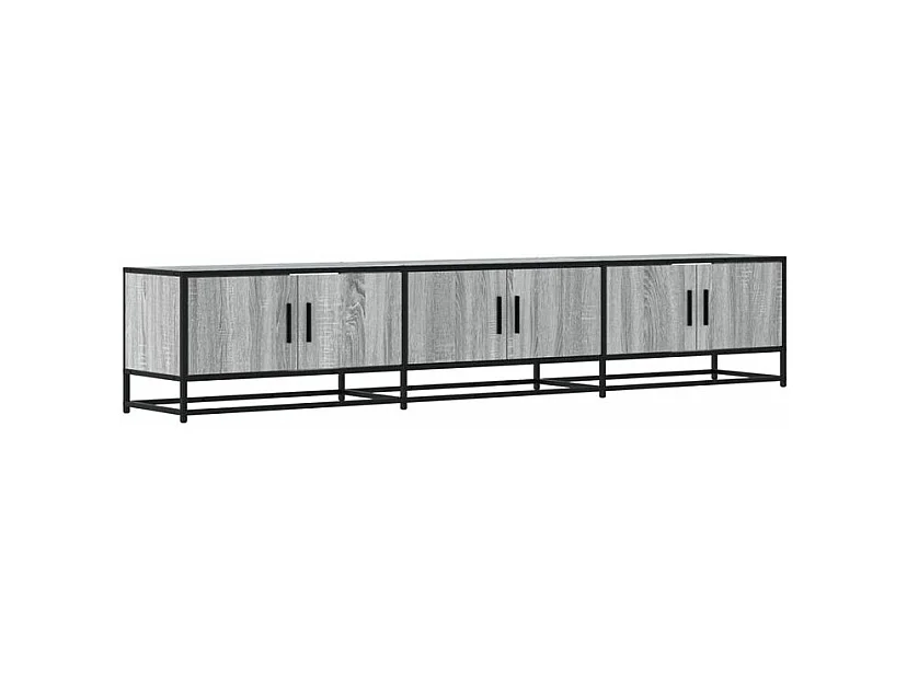 Meuble TV sonoma gris 210x35x41 bois d'ingénierie