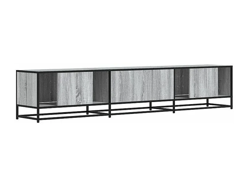 Meuble TV sonoma gris 210x35x41 bois d'ingénierie