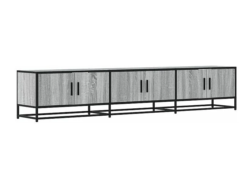 Meuble TV sonoma gris 210x35x41 bois d'ingénierie