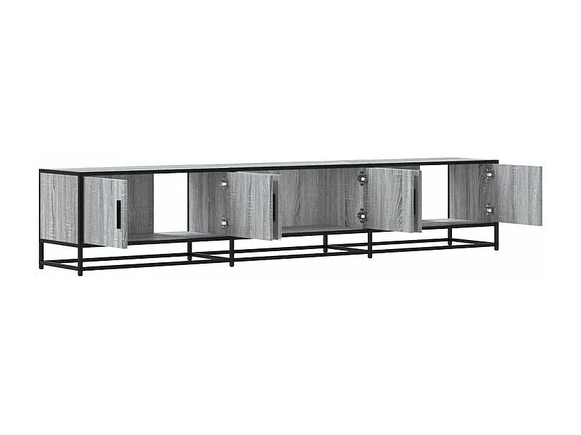 Meuble TV sonoma gris 210x35x41 bois d'ingénierie