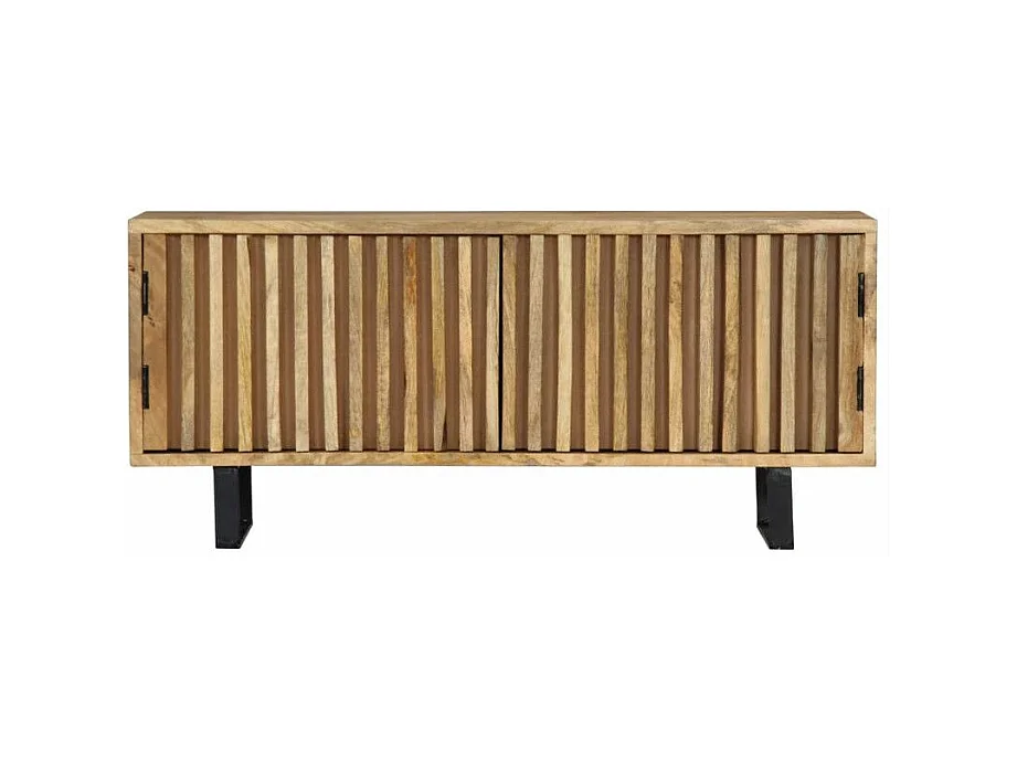 Meuble TV 2 portes manguier massif clair Sopra