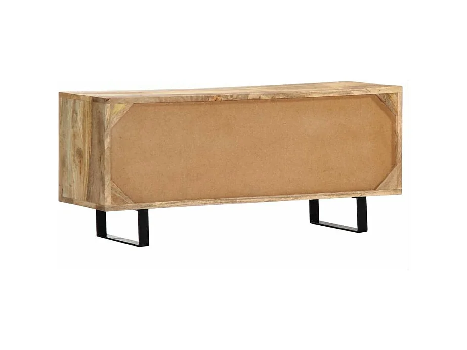 Meuble TV 2 portes manguier massif clair Sopra