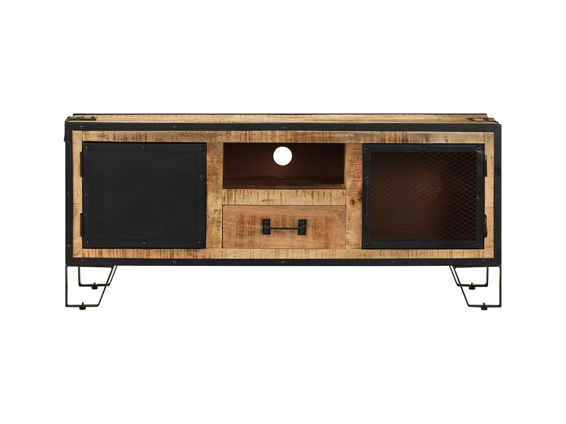 Meuble TV 110x31x46 Bois de manguier brut