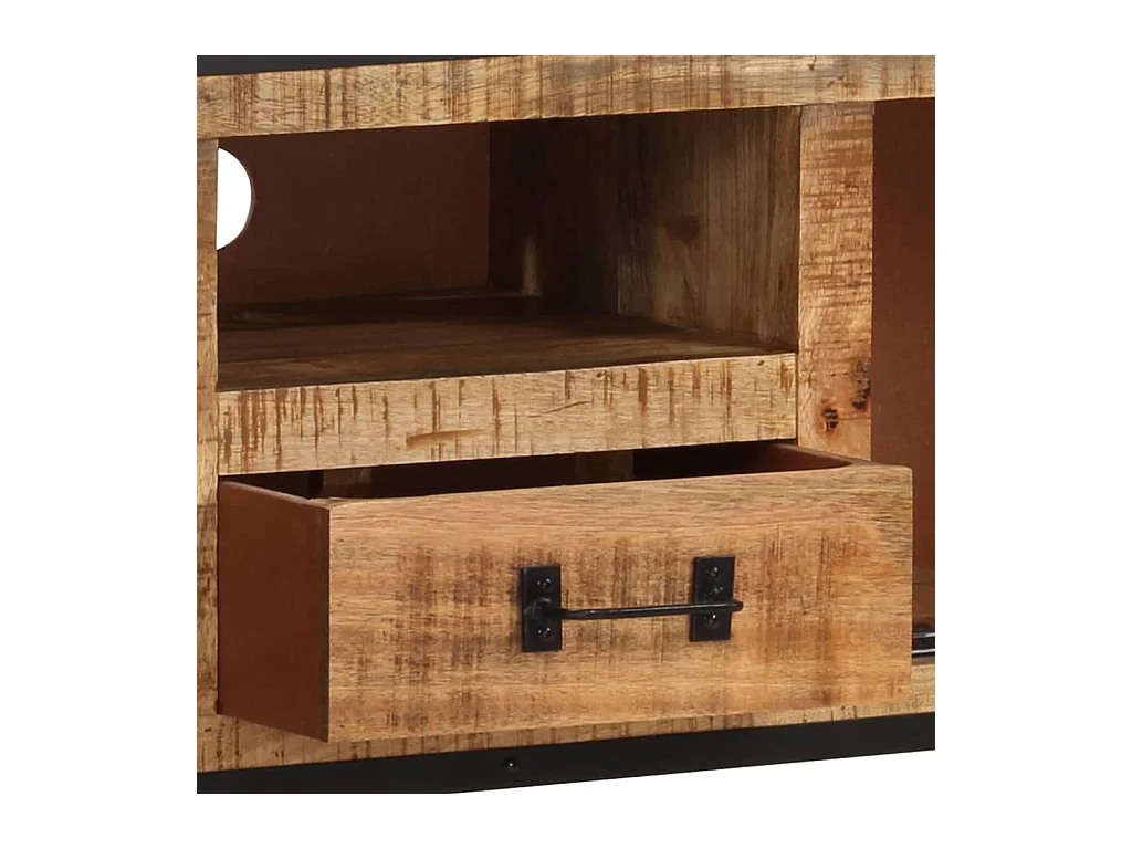 Meuble TV 110x31x46 Bois de manguier brut