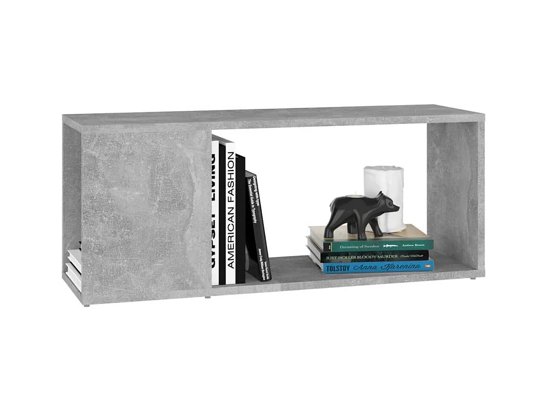 Meuble TV Gris béton 80x24x32