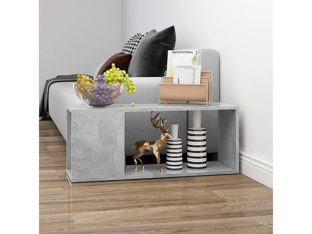 Meuble TV Gris béton 80x24x32