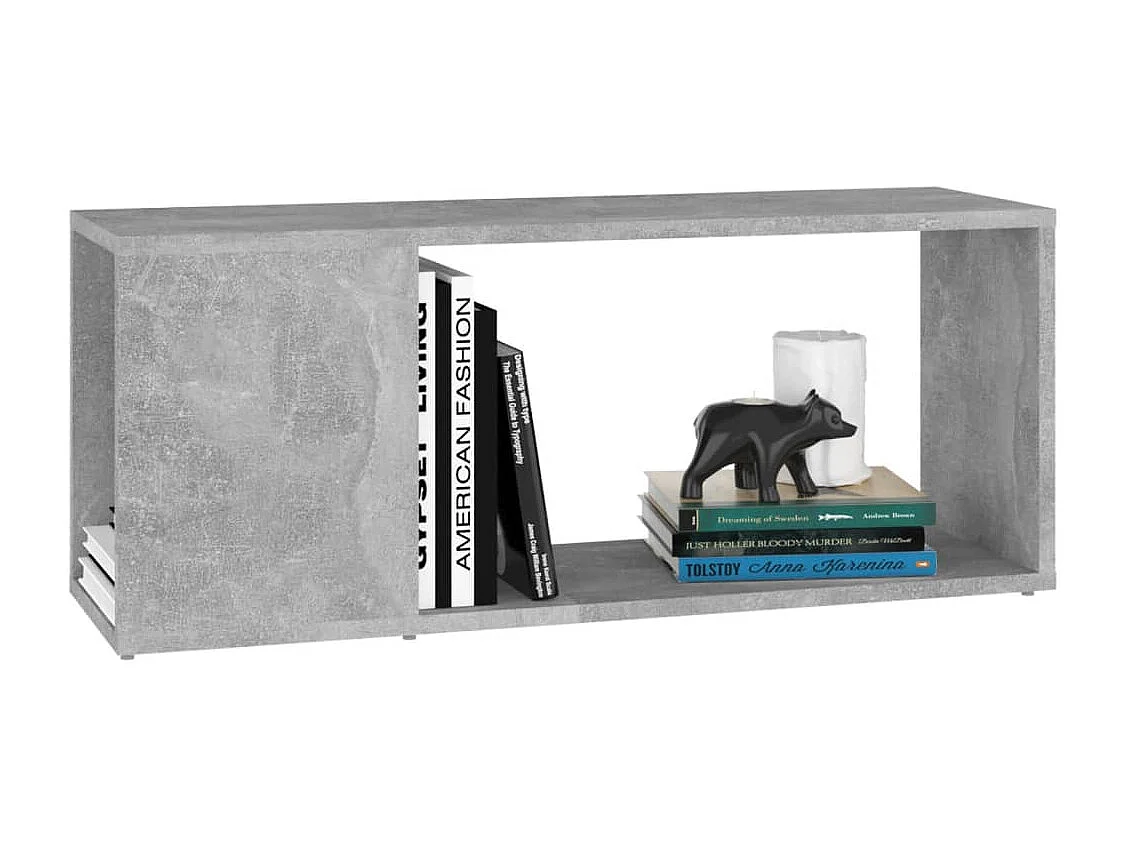 Meuble TV Gris béton 80x24x32