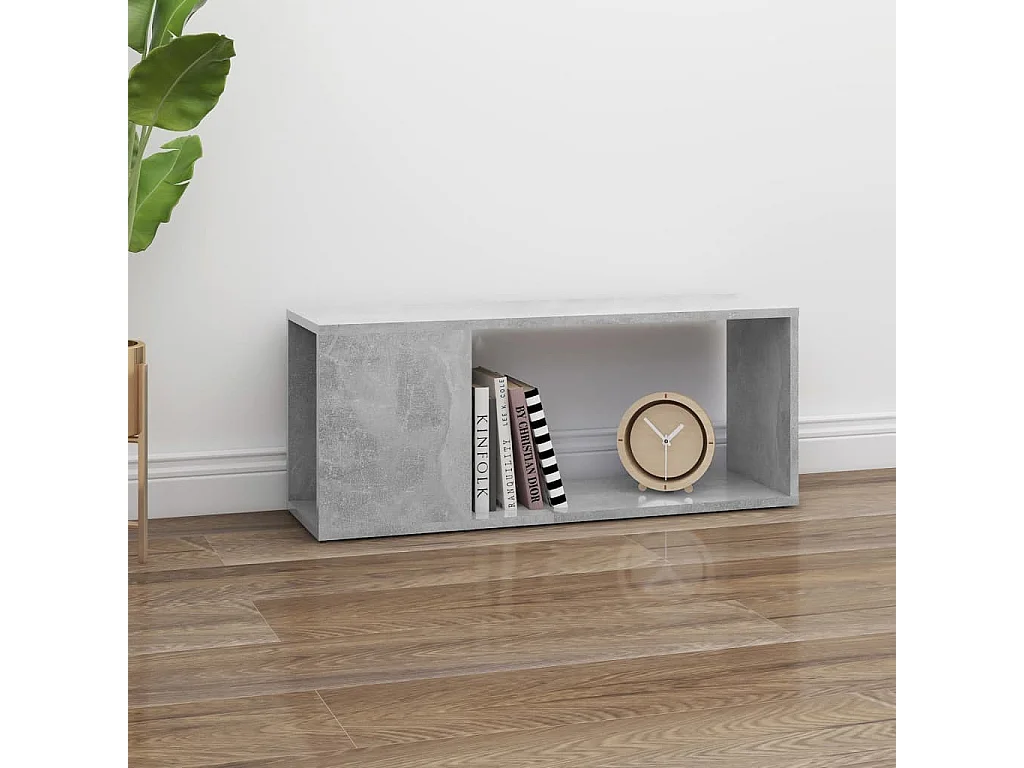 Meuble TV Gris béton 80x24x32