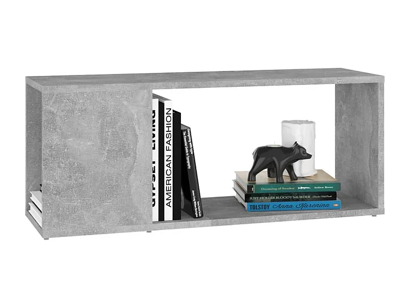 Meuble TV Gris béton 80x24x32