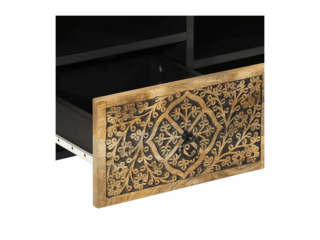 Meuble TV 100x33x46 bois massif de manguier