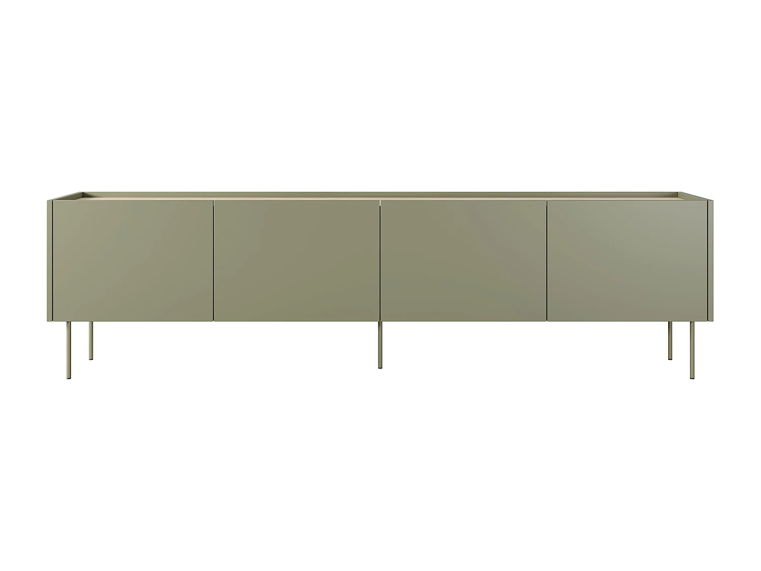 TV-meubel 4-deurs met metalen voet 220x60 cm