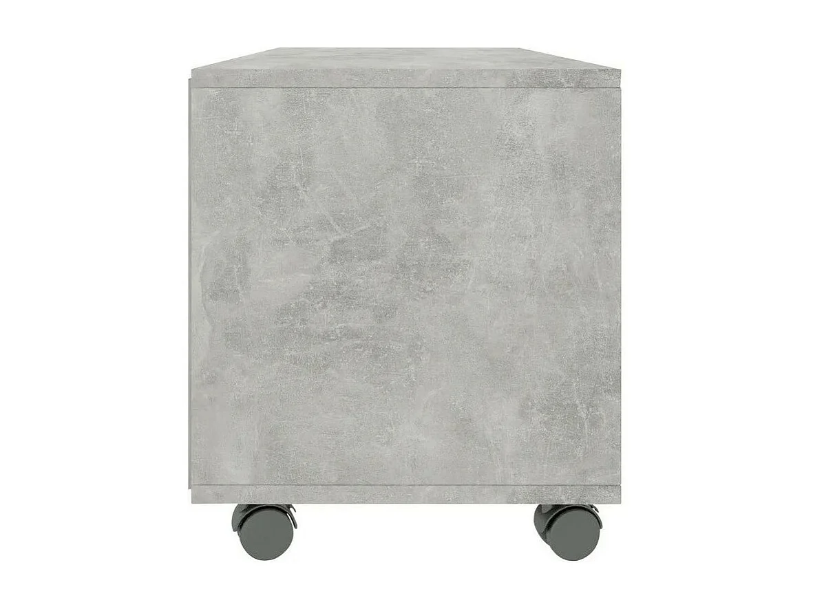 Meuble TV 4 compartiments bois gris effet béton Reaza 90cm