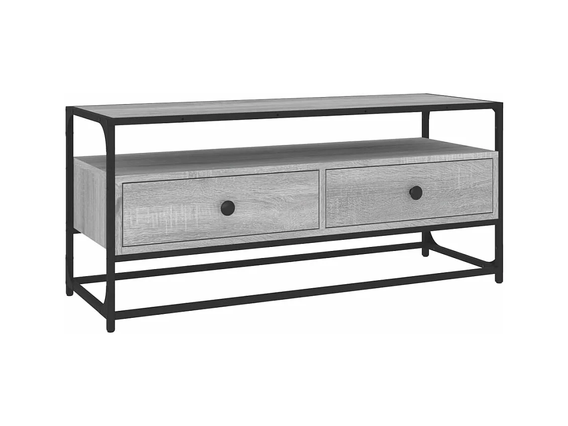 Meuble TV sonoma gris 100x35x45 bois d'ingénierie