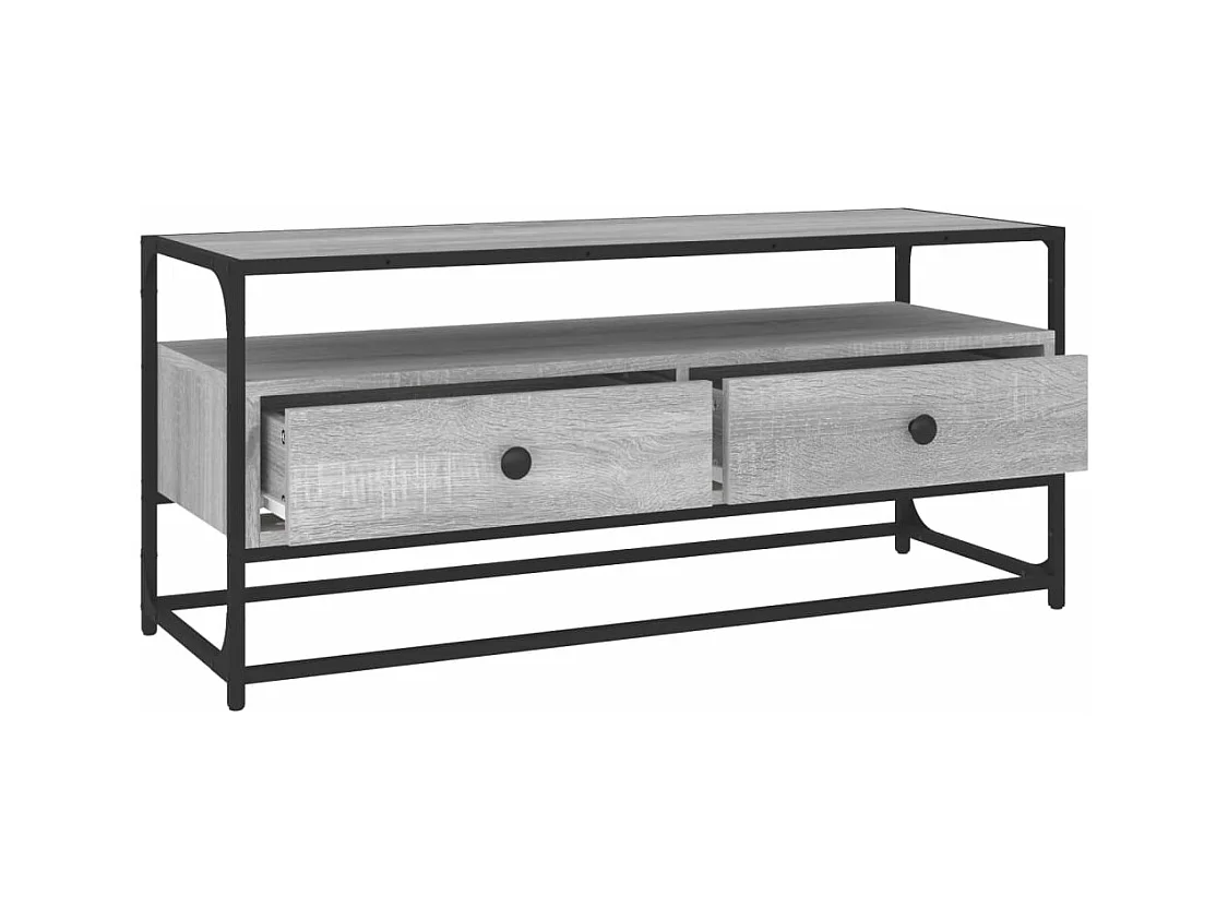 Meuble TV sonoma gris 100x35x45 bois d'ingénierie