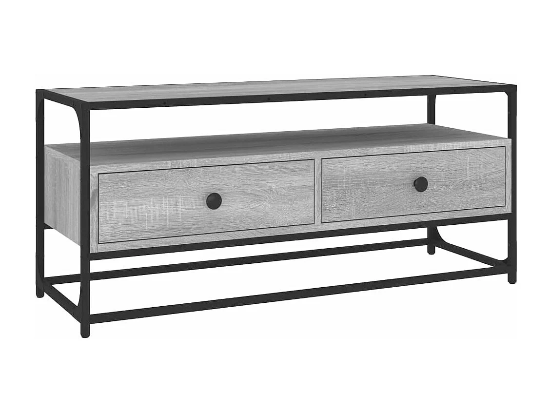 Meuble TV sonoma gris 100x35x45 bois d'ingénierie