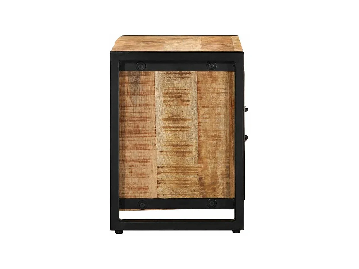 Meuble TV 80x30x40 bois massif de manguier brut