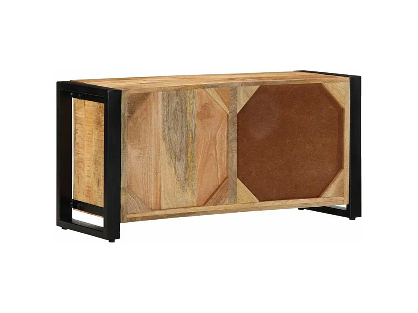 Meuble TV 80x30x40 bois massif de manguier brut
