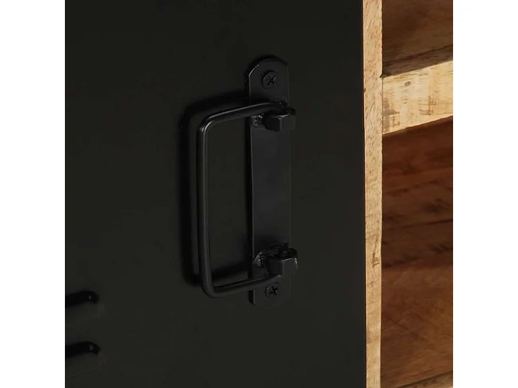 Meuble TV 80x30x40 bois massif de manguier brut