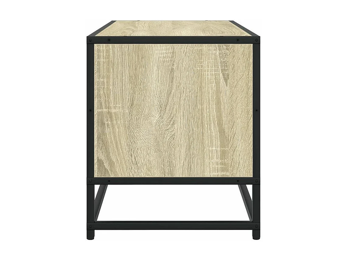 Meuble TV chêne sonoma 80x34,5x40 bois d'ingénierie et métal