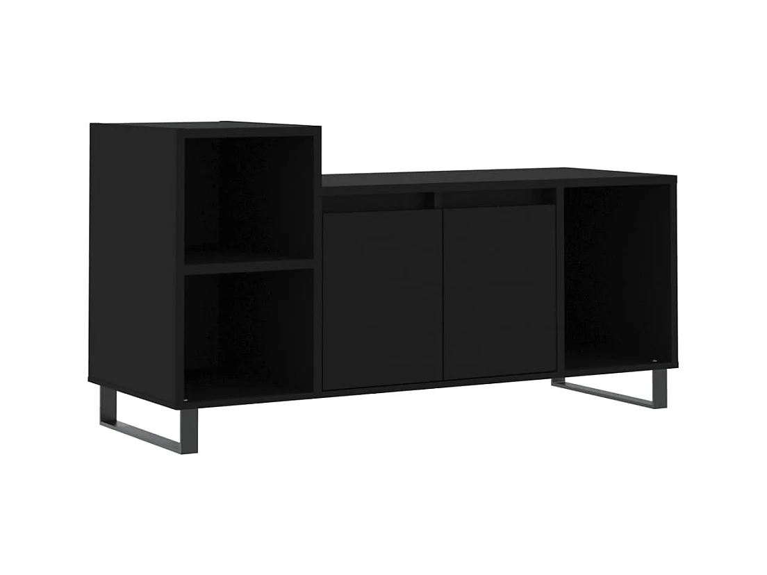 Meuble TV Noir 100x35x55 Bois d'ingénierie