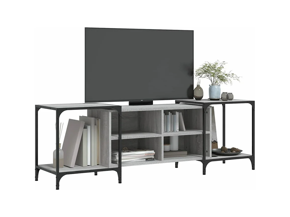 Meuble TV sonoma gris 153x37x50 bois d'ingénierie