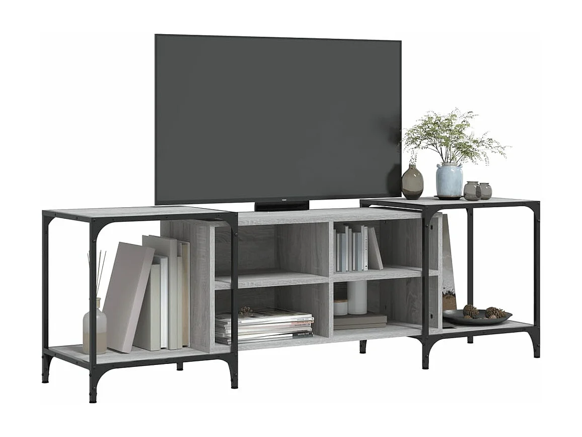 Meuble TV sonoma gris 153x37x50 bois d'ingénierie