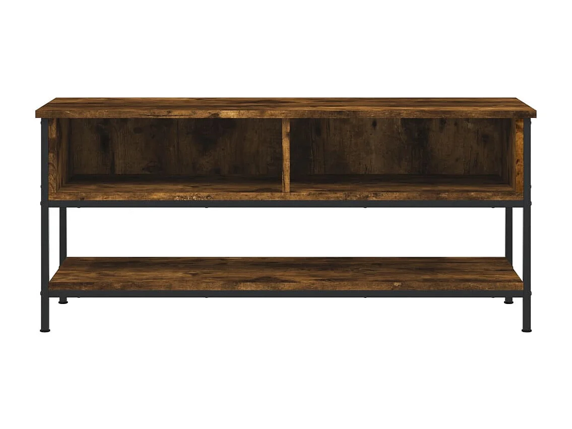 Meuble TV chêne fumé 100x35x45 bois d'ingénierie