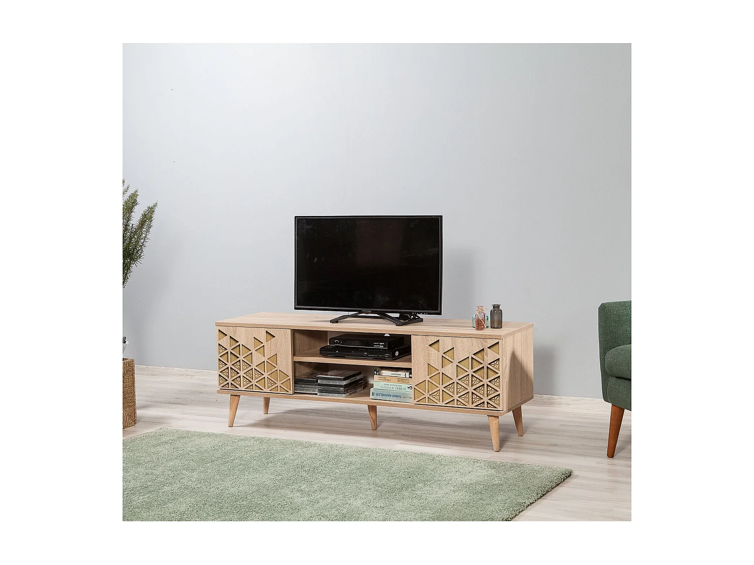 Mobile TV in rovere Sonoma – 140 cm – 100% melaminico – 18 mm