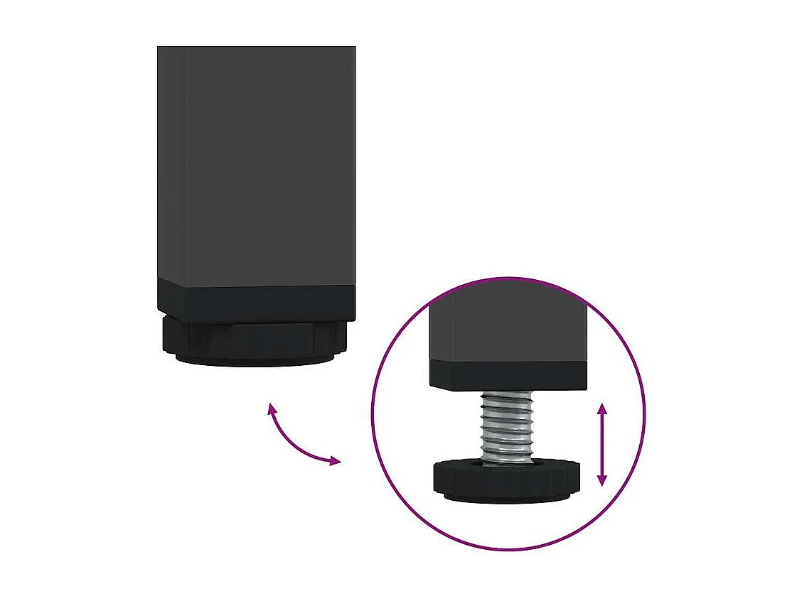 Meuble TV noir 202x39x43,5 acier laminé à froid