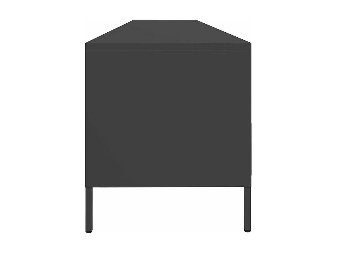 Meuble TV noir 202x39x43,5 acier laminé à froid